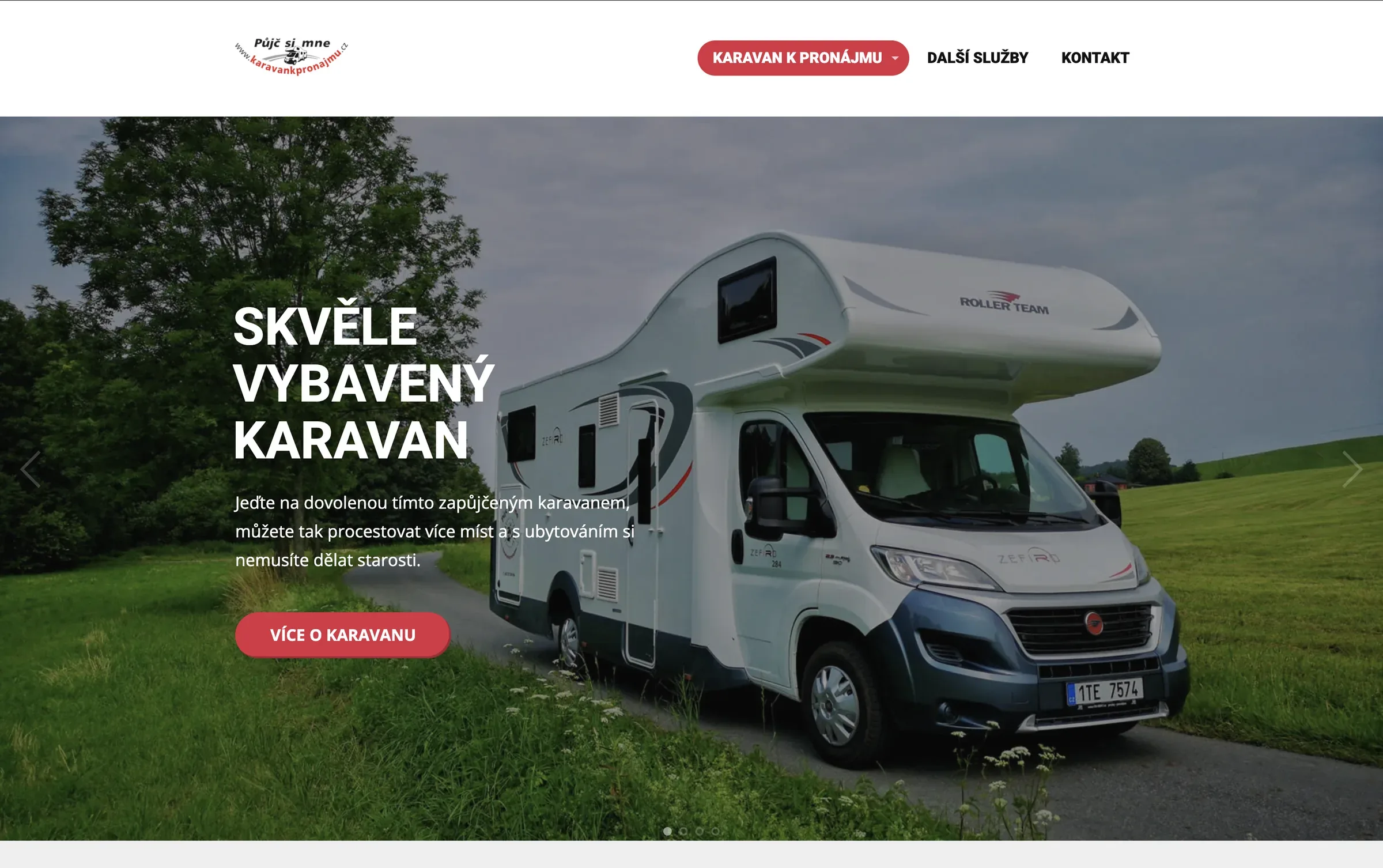 Karavan k pronájmu